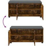  Haldna klop z blazino Enobarvno Dimljeni oreh 100 x 38 x 46 cm, (5000160708) | Shoptok.si