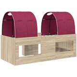 Krevet s Tunnels 3 kom. Sonoma i Crvena Konstruirano drvo | shoptok.hr
