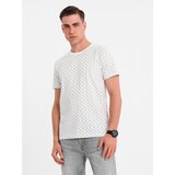 Ombre Men's full print knit shirt - white | Shoptok.si