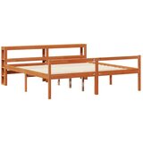  Konstrukcija postelje 2 pcs Voskast rjav Masivno borovo les, (5000121351) | Shoptok.si