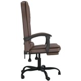  Masažni uredski naslonjač od umjetne kože smeđi | shoptok.hr