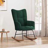  Stolica za ljuljanje tamnozelena baršunasta | shoptok.hr