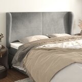 vidaXL Uzglavlje s ušima svjetlosivi 203x23x118/128 cm baršunasti Cijene