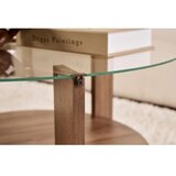 Hanah home Sto za kafu Clara Walnut Transparent | ePonuda.com