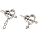 Bad Kitty Heart Shaped Nipple Clamps Silver | shoptok.hr