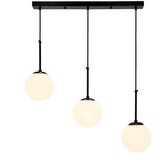 Candellux Lighting Črna viseča svetilka s steklenim senčnikom 15x67 cm Pompei - Cene