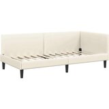 vidaXL Kotna postelja Drugo krema 90 x 190 cm Samet in sodobno leseno | Shoptok.si