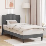  Okvir za krevet s uzglavljem Tamnosiva 90 x 190 cm Baršun - Jjedan | shoptok.hr