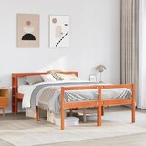  Okvir kreveta s uzglavljem voštano smeđi 120x190 cm od borovine | shoptok.hr