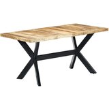  Blagovaonski stol od grubog masivnog drva manga 160x80x75 cm | shoptok.hr