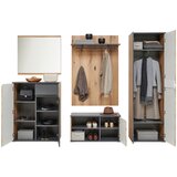XORA garderobna omara antracit, barve hrasta | Shoptok.si