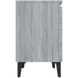 Nočna omarica s kovinskimi nogami 2 kosa siva sonoma 40x30x50cm, (20624261) | Shoptok.si