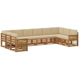vidaXL Kotna sedežna garnitura z blazino 7 pcs Naravna, (5000283406) | Shoptok.si