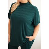 Kesi Three-piece women's Plus Size set dark green | shoptok.hr