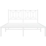  Metalni okvir za krevet s uzglavljem bijeli 140 x 190 cm | shoptok.hr