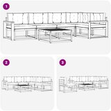  Set vanjskih sofa 6 kom. Bijela i krem Poliester | shoptok.hr