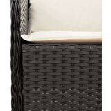  7-dijelni vrtni blagovaonski set s jastucima crni od poliratana | shoptok.hr