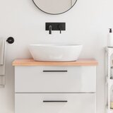  Kupaonska radna ploča svjetlosmeđa 80x30x(2-4) cm masivno drvo | shoptok.hr