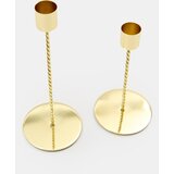 Sinsay Set metalnih svijećnjaka s dugim postoljem 2 pack | shoptok.hr