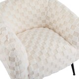 XORA DIZAJNERSKI FOTELJ, bela tekstil | Shoptok.si