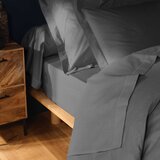 Douceur d intérieur Antracitno siva pamučna plahta s gumom 180x200 cm Lina – | shoptok.hr