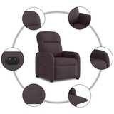  Električni naslonjač od tkanine tamnosmeđi | shoptok.hr