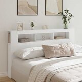  LED uzglavlje bijelo 180x18,5x103,5 cm konstruirano drvo | shoptok.hr