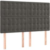  LED posteljno vzglavje temno sivo 144x5x118/128 cm žamet, (20793594) | Shoptok.si