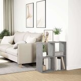 vidaXL Sobna pregrada / regal za knjige sivi 69,5x29x69,5 cm drveni | shoptok.hr