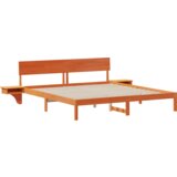  Krevetna konstrukcija s uzglavljem Voštano smeđa 200 x 200 cm | shoptok.hr