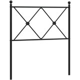  Metalno uzglavlje crno 75 cm | shoptok.hr