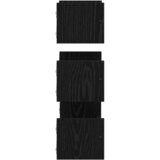  Set zidnih polica 3 pcs Crni hrast 40x16x14cm Konstruirano drvo | shoptok.hr