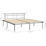  Okvir za krevet sivi metalni 200 x 200 cm | Eponuda.com