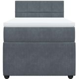  Box spring krevet s madracem tamnosivi 100x200 cm baršunasti | shoptok.hr