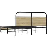  Okvir kreveta bez madraca boja hrasta sonome 150x200 cm drveni | shoptok.hr