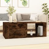 The Living Store Klubska mizica dimljeni hrast 100x50,5x35 cm inženirski les - Klubska Mizica, (21574913) | Shoptok.si