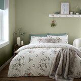 Catherine Lansfield Krem flanelska posteljina za krevet za jednu osobu 135x200 cm Mistletoe Robins – | shoptok.hr