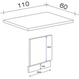Flex-Well Letvica Pomivalnega Stroja Levi, Svetlo Siva, Š. 60 Cm | Shoptok.si
