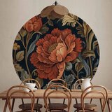  Okrugla fototapeta - Tapestry-style large retro flowers 180x180 | shoptok.hr