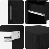 vidaXL Omarica za shranjevanje Slim Črn hrast 30x42.5x225 cm Umetni les | Shoptok.si