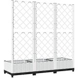  Vrtna žardinjera s rešetkom bijela 120x40x121,5 cm PP | shoptok.hr