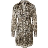 River Island Obleka temno bež / črna / off-bela | Shoptok.si