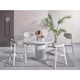Hanah home aqua - white white dining table & chairs set (4 pieces) | ePonuda.com