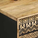 vidaXL Nočna omarica 2 kosa črna 40x33,5x46 cm trden mangov les | Shoptok.si