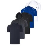 Dewberry FIVE SET T8570 HOODIE MEN'S T-SHIRT-BLACK-WHITE-NAVY BLUE-ANTHRACITE-SAKS Cene