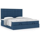 vidaXL Otomanski okvir kreveta s madracima plavi 200x200cm tkanine Cijene
