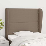  Vzglavje z ušesi taupe 93x23x118/128 cm blago, (20953495) | Shoptok.si