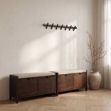 Rowico Ormarić za cipele od punog hrasta s klupom u tamnoj prirodnoj boji 80x47x41 cm Hillmond – | shoptok.hr