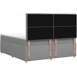  Boxspring krevet s madracem Svjetlosiva 160 x 200 cm Tkanina - Svjetlosiva 160 x 200 cm Dizajn linija | shoptok.hr
