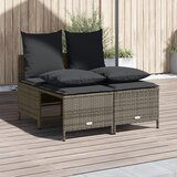 vidaXL 4-dijelni set vrtnih sofa od poliratana s jastucima sivi | shoptok.hr